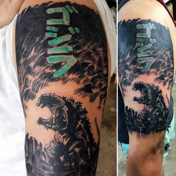 81 Godzilla Tattoo Design for Men