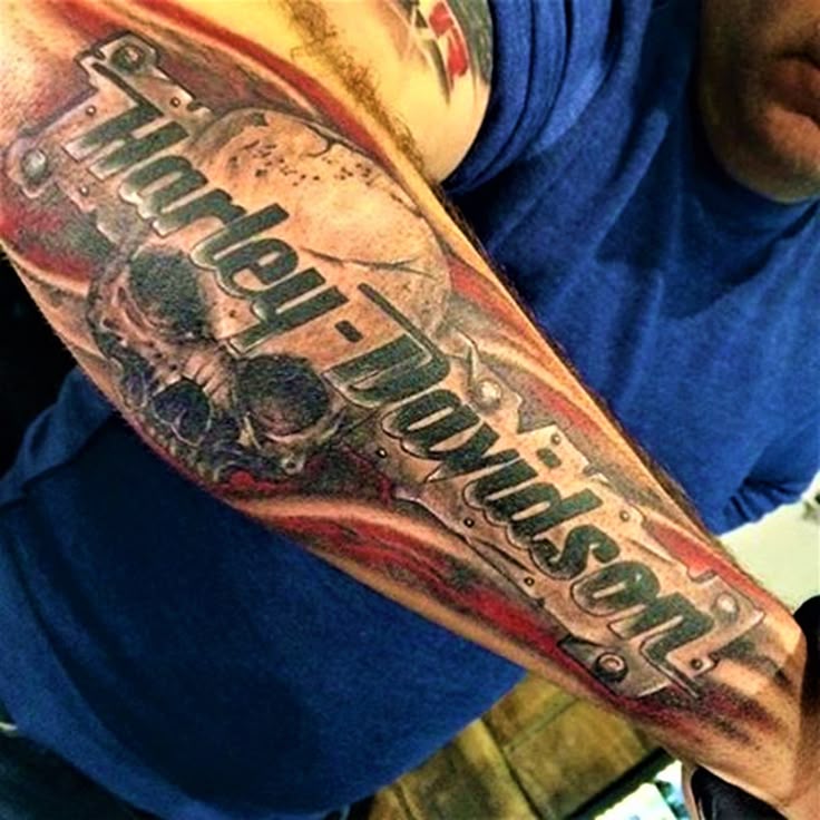 Harley-Davidson Forearm Tattoo