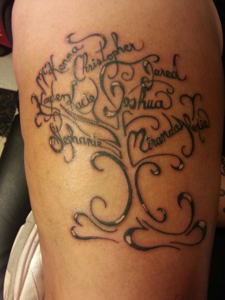 Family Tree • Children's Names • Parenthood Tattoo | Tattoo Ideas and Inspiration
