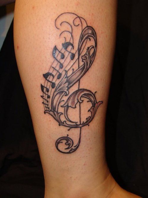 32 Cool Music Note Tattoo Ideas