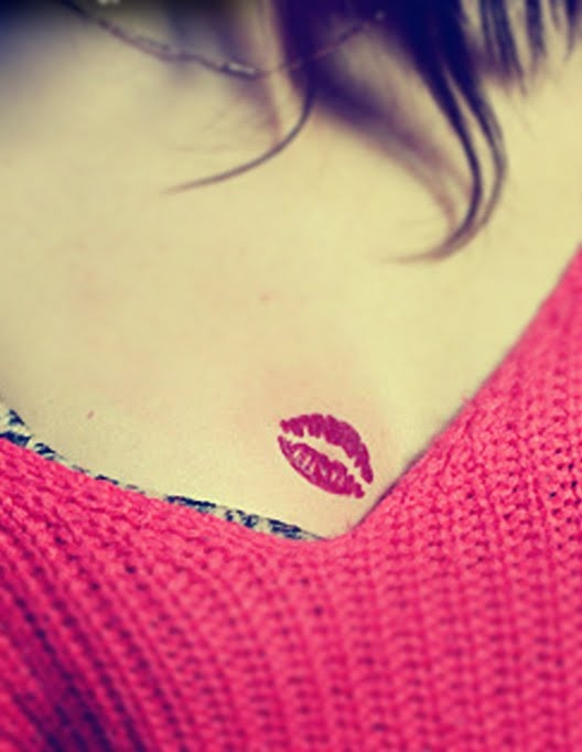Lips print tattoo II