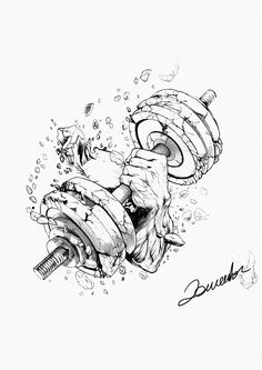 Discover 150 Gym Tattoos and Dumbbell Tattoo Ideas | crossfit tattoo ideas,  boxing tattoos, arnold bodybuilding and more