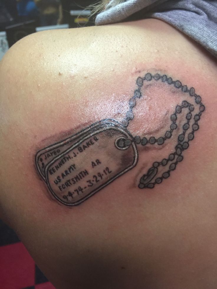 Pin by Cj Snyder on Ravenhood | Tattoos, Tattoos and piercings, Dog tags  tattoo