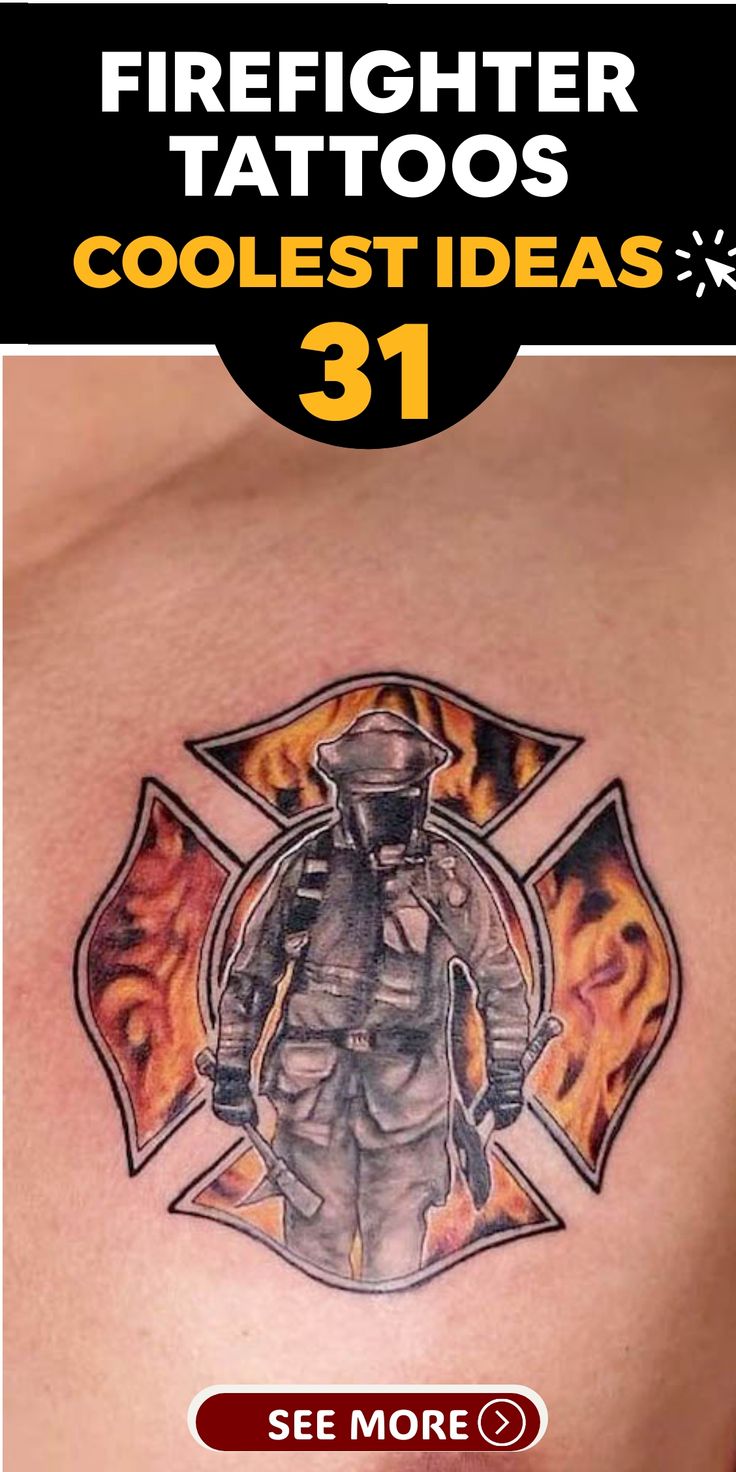 31 Empowering Firefighter Tattoos For Men and Women