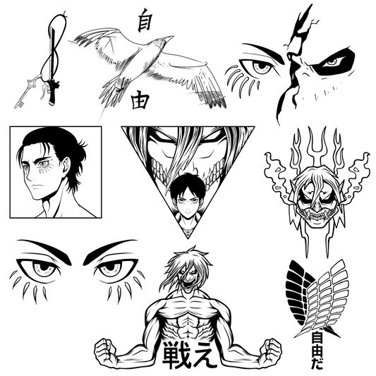 Pin by Rodrigo Zuniga on tatto | Anime tattoos, Attack on titan tattoo,  Tattoo design book