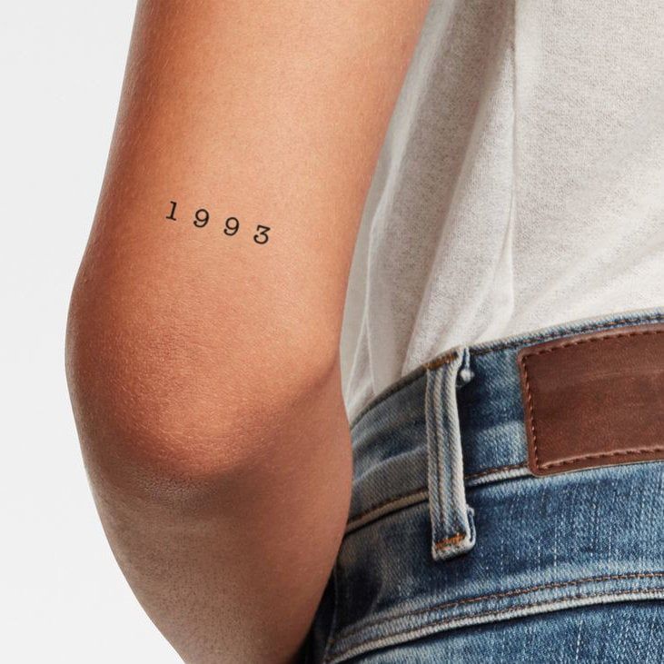 1993 Birth Year Temporary Tattoo (Set of 3)