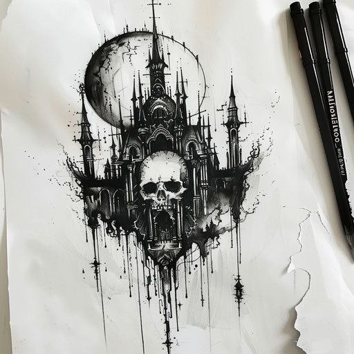 Hell Tattoo Design Set