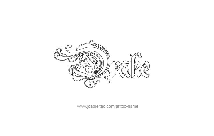 Drake Name Tattoo Designs