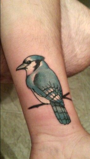 Blue jay tattoo