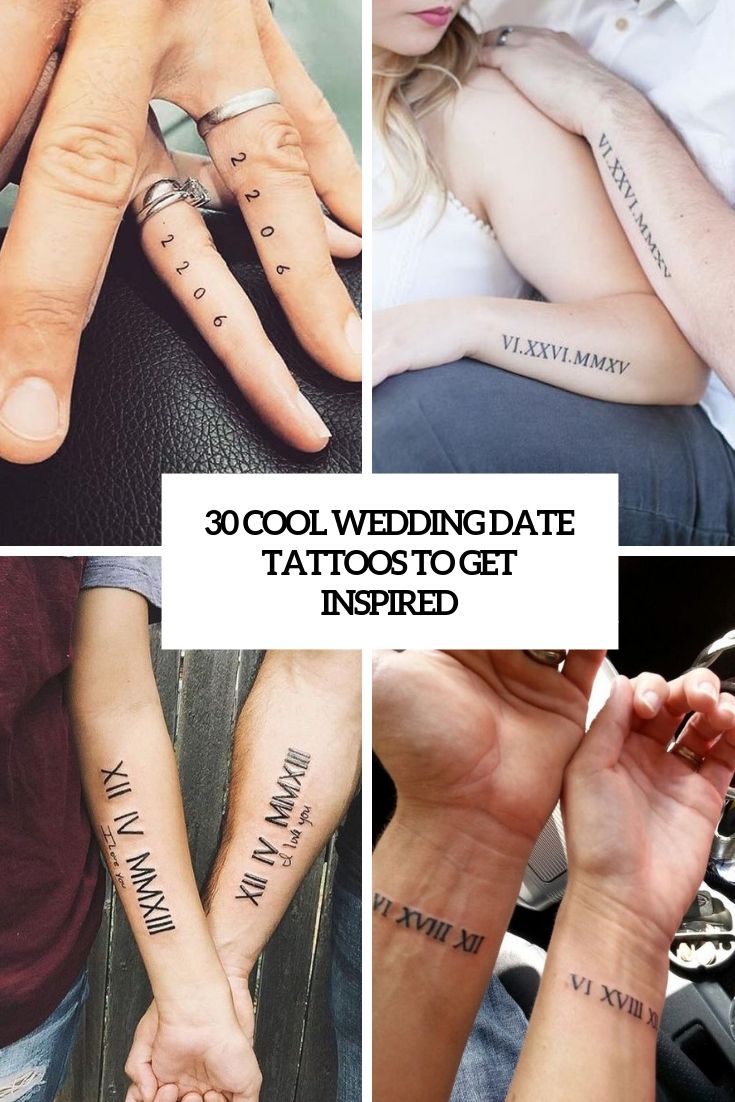 30 cool wedding date tattoos to get inspired cover - Weddingomania