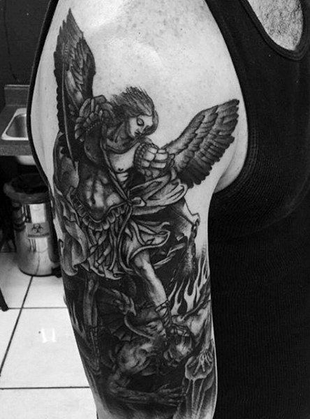73 Amazing St Michael Tattoo Designs for Men
