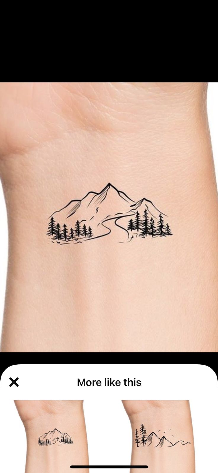 Pin by Steampunk Abby on T- shirt in 2025 | River tattoo, One line tattoo,  Mountain