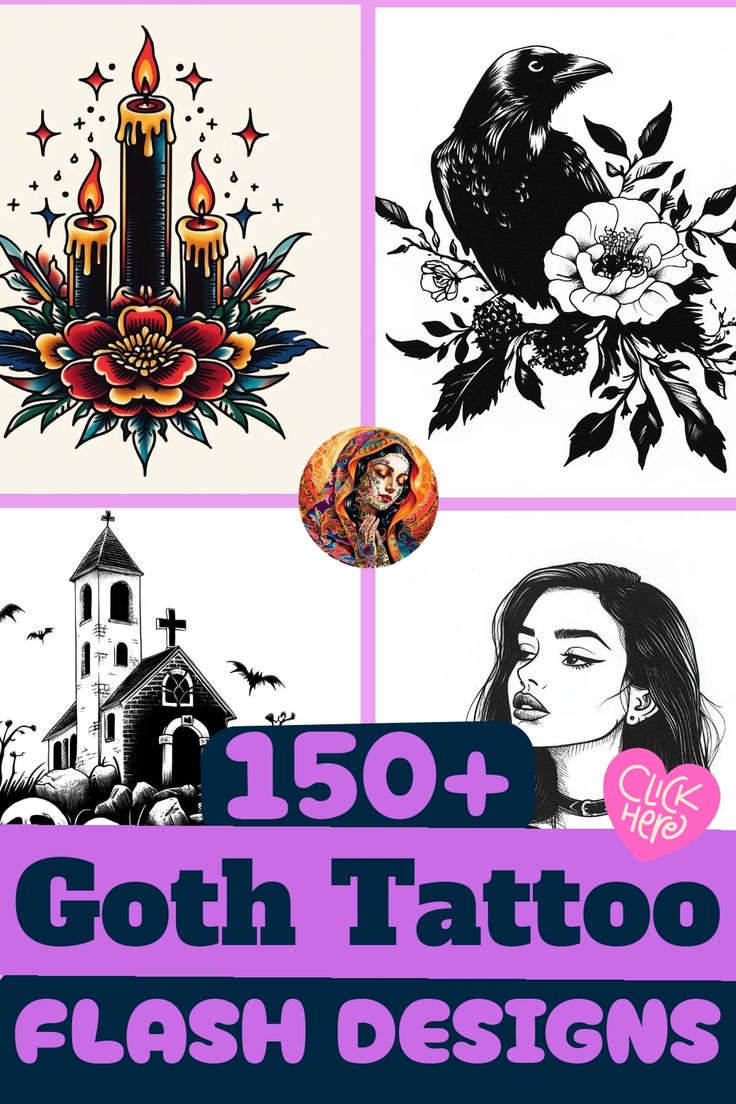 Gothic Tattoo Flash Ideas