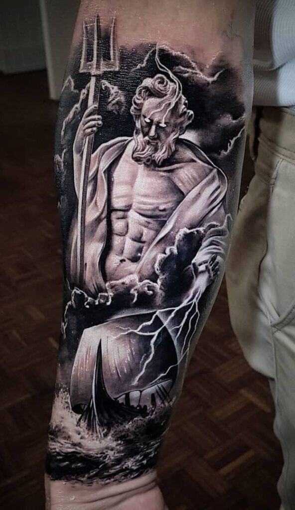 210+ Amazing Poseidon Tattoo Designs with Meanings (2024) Greek Gods Ink
