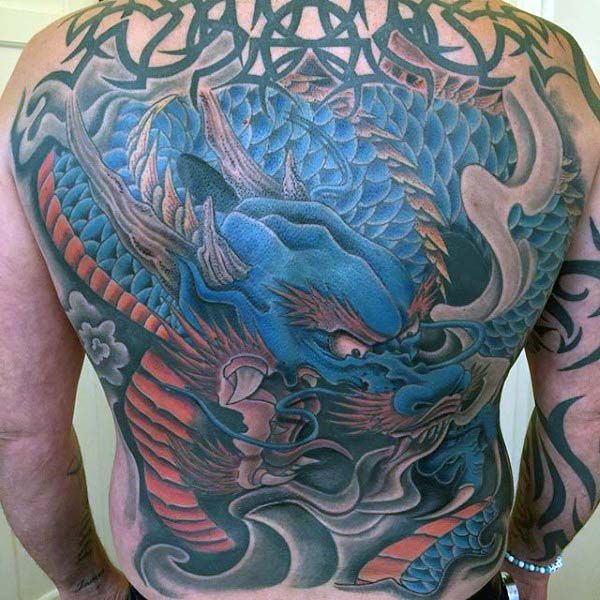 91 Cool Japanese Dragon Tattoo Designs for Men