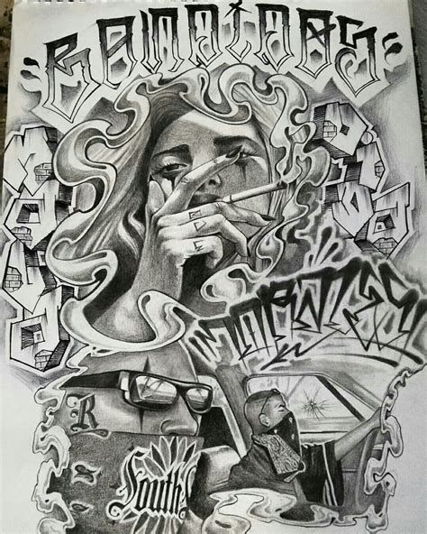 Chicano Tattoo Design Drawings