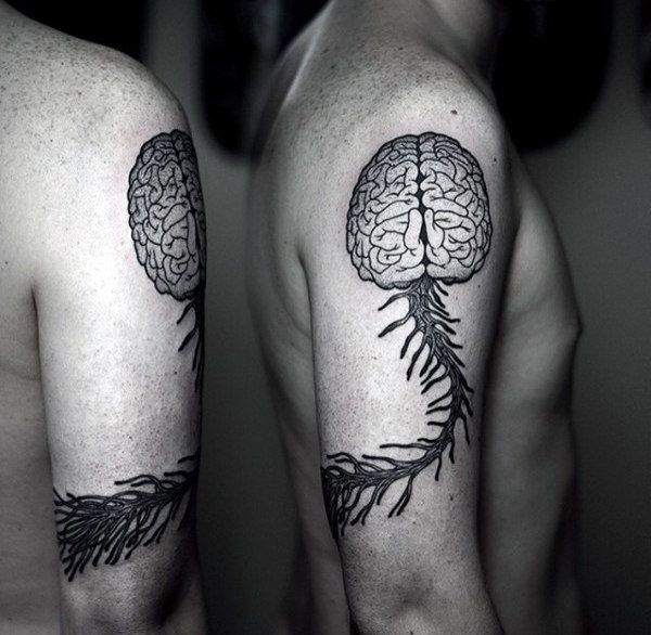 60 Brain Tattoo Designs for Men