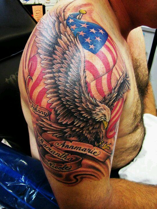 usa flag tattoo