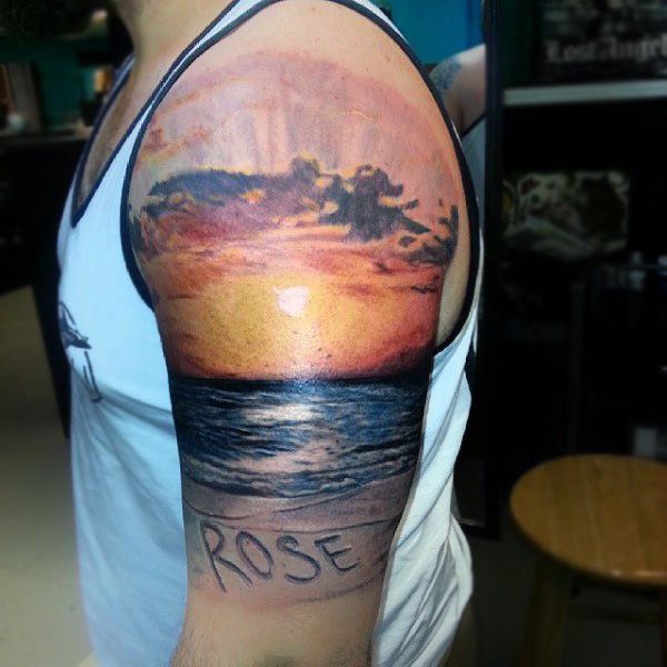 90 Beautiful Sunset Tattoos for Men