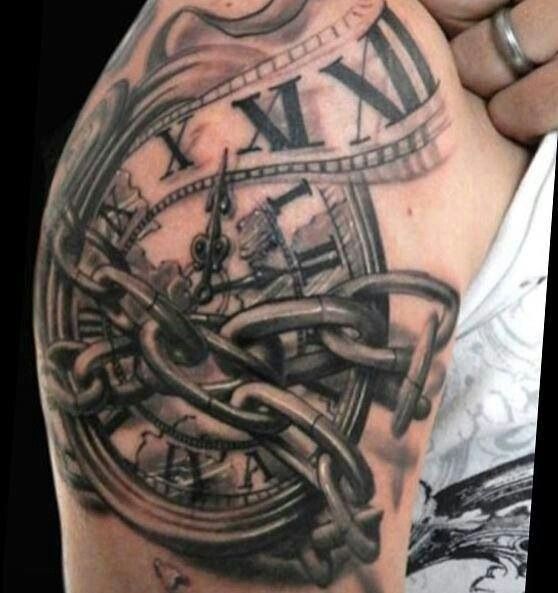 Clock and chains