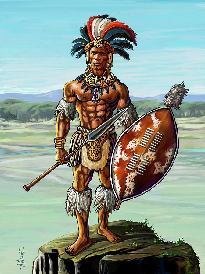 Warrior King Shaka Zulu by Anthony Mwangi | Zulu warrior, African warrior  tattoos, Zulu
