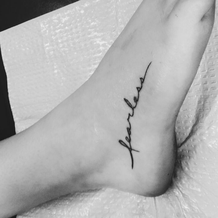 Fearless foot tattoo