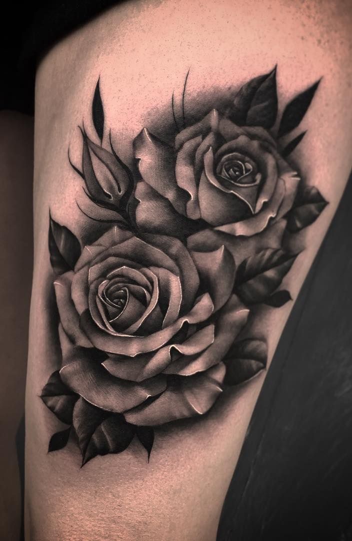 40+ Amazing Black Rose Tattoo Ideas