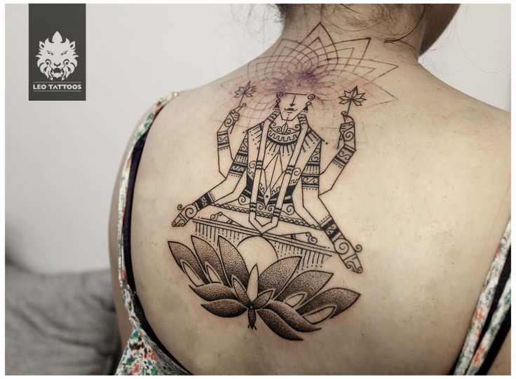 geometricdesign #geometrictattoo #geometricaltattoo #besttattoo #pattern  #flowertattoo #lotustattoo #awesometattoo #goddess #laxmi #lakshmi  #indiangod #indiangoddess #blackandgrey #tattooedgirls #tattooedwomen  #backtattoo #backpiece #tattoosforgirls ...