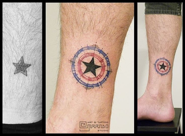 captain america star tattoo - Google Search