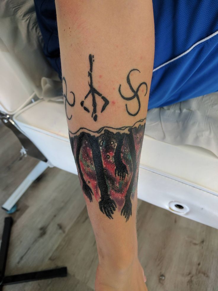 Bloodborne and HP Lovecraft inspired tattoo.