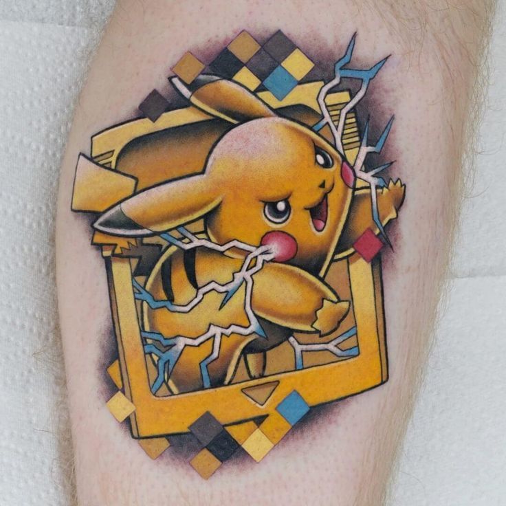 31 Cool Anime Tattoo Design Ideas To Inspire You - Pikachu Pokemon Tattoo