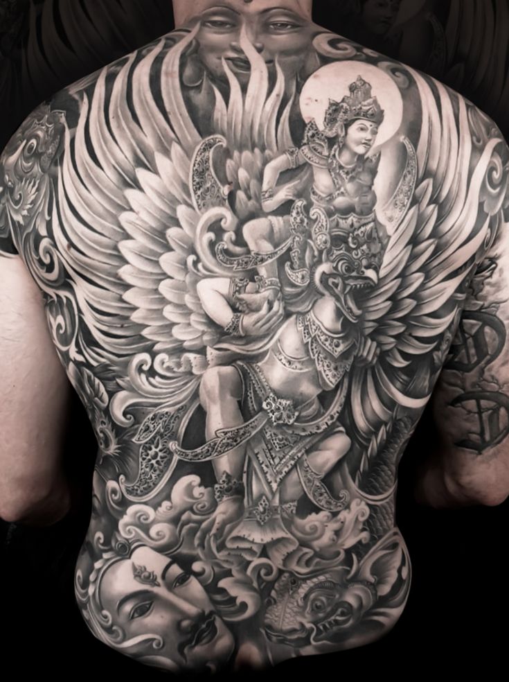 AVATAR OF LORD VISHNU TATTOO DESIGN