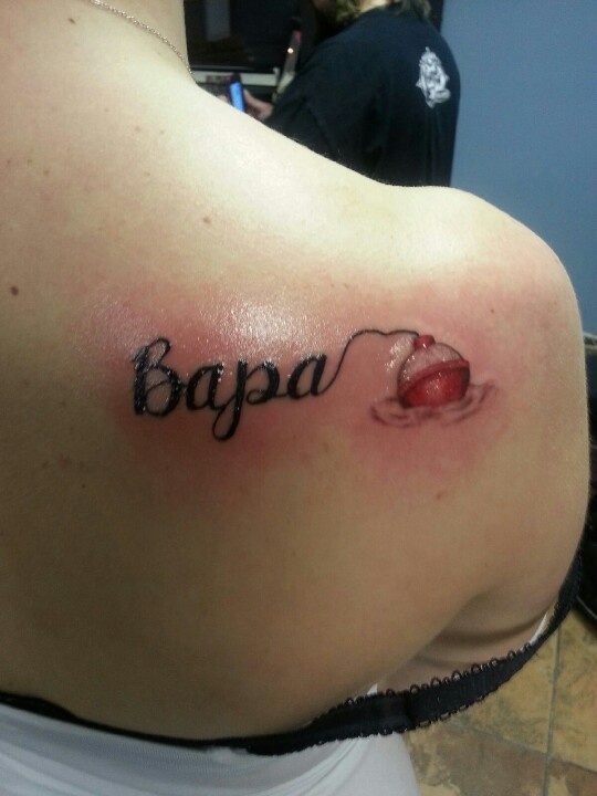 I love my memory tattoo I got for my grandpa