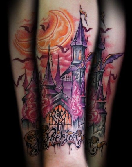 Fiction Castle tattoo by Kelly Doty: TattooNOW