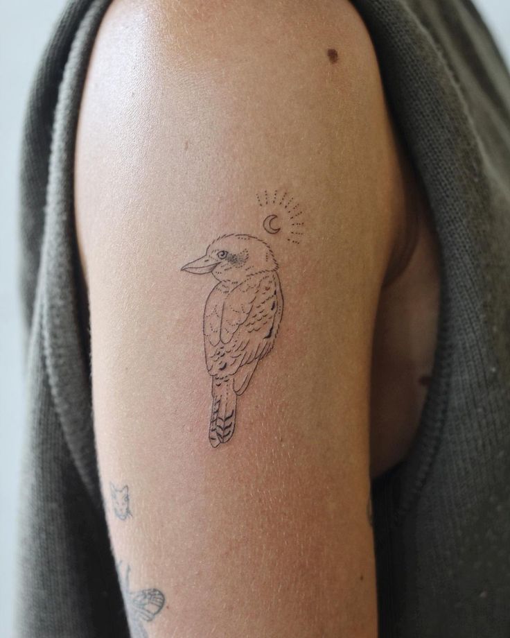 KALULA Tattoo on Instagram: “Kookaburra for Alison #stickandpoke” | Tattoos, Compass tattoo, Stick and poke
