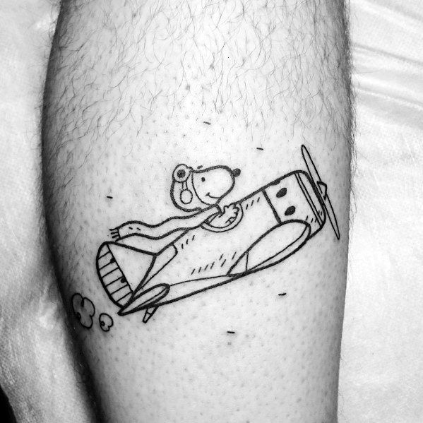 70 Cool Snoopy Tattoo Ideas for Men | Snoopy tattoo, Cool tattoos, Plane  tattoo