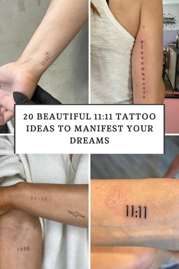 20 Beautiful 11:11 Tattoo Ideas To Manifest Your Dreams
