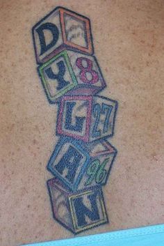 abc block tattoo design - Google Search