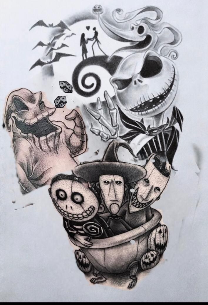 Pin by Monica Podany on Tattoos | Nightmare before christmas tattoo,  Christmas tattoo, Jack skellington tattoo