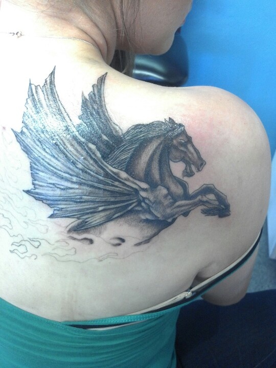 Evil Pegasus tattoo