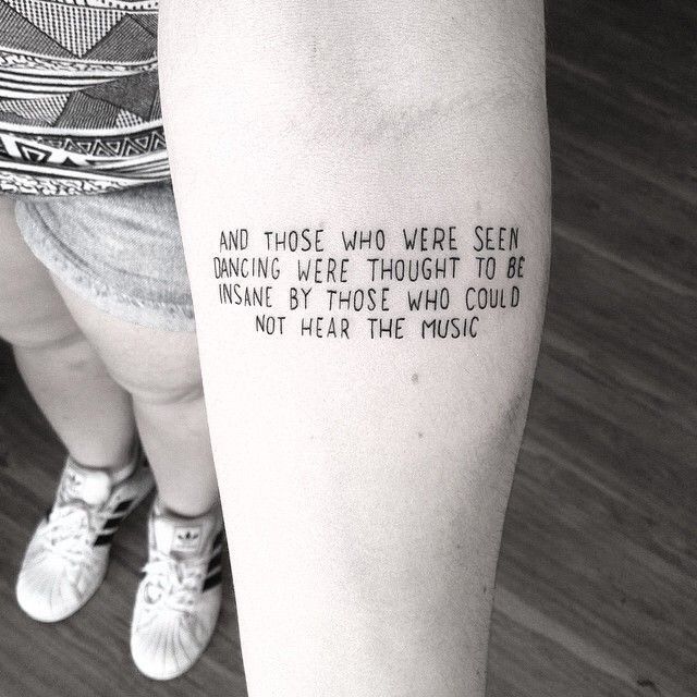 40 Simplistic Quote Tattoo Ideas - Brighter Craft