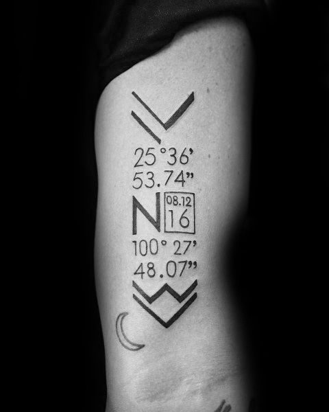 50 Coordinate Tattoo Ideas for Men