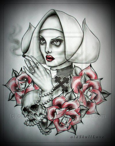 NUN tattoo design by MWeiss-Art on DeviantArt