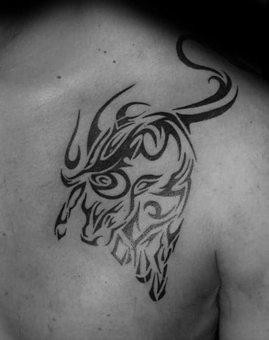 40 Unique Tribal Bull Tattoo Designs for Men