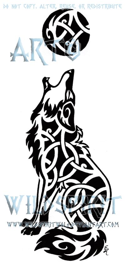 Knotwork Howling Coyote Tattoo by https://wildspiritwolf.deviantart.com on  @DeviantArt