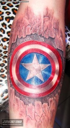 Number 4 on our list is the very cool Captain America tattoo! Description  from tattooideascenter.com. I searched for this on bing.com/images