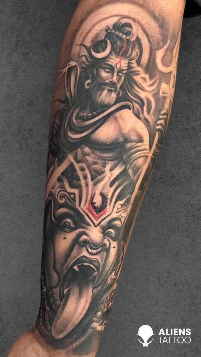Goddess Kali & lord Shiva Tattoo