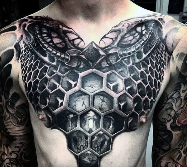 50 Awesome Skull Chest Tattoo Designs for Men