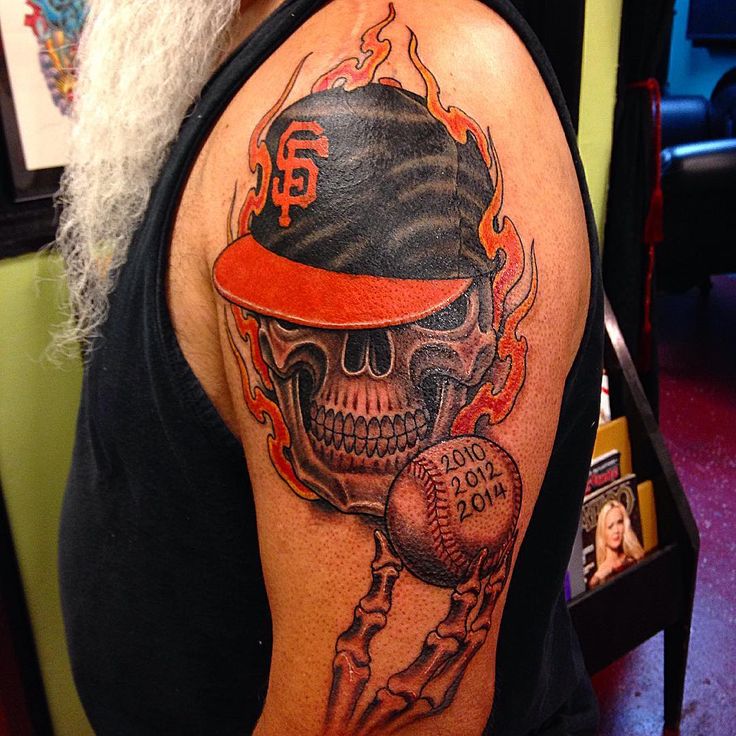 45 Sporty Baseball Tattoo Designs – For The Love Of The Game Check more at  http://tattoo-journal.com/best-baseball-tattoo-designs-meaning/