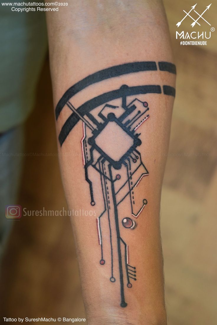 Mechanical armband tattoo | Electric circuit